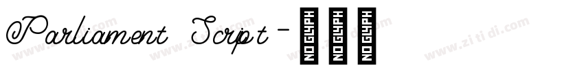 Parliament Script字体转换